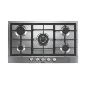 Hisense HHU90GASS 5 Burner(1 WOK) Gas Hob,Silver,90cm