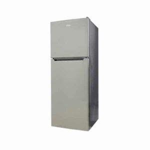 Mika 138 Liters MRDCD138XLB Double Door Fridge,Silver Inox