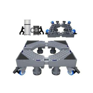 Washing Machine Fridge Stand Base Adjustable Freezer Trolley Mover With Lockable wheels