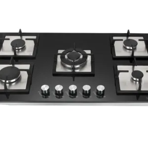 BOLESI BUILT-IN 5GAS TAMPERED GLASS HOB COOKER