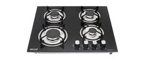 Bolesi built in hob cooker 4 gas burner tampered glass