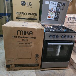 Mika 60 by 60 3+1 Free Standing Cooker Electric Oven