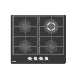 Haier 4-Burner Built-In Cooker HOB-S460FBT – Premium Black Tempered Glass Gas Hob