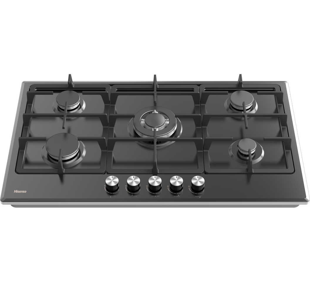 Hisense HGH951BS01 Built In Hob 5 Gas, 90CM – Black, Stainless Steel