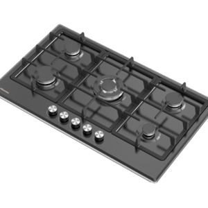 Hisense HGH951BS01 Built In Hob 5 Gas, 90CM – Black, Stainless Steel