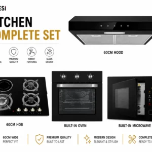 Bolesi 60cm Built-In Kitchen Set, Hob, Hood, Oven And Microwave Combo, Modern Luxury Kitchen Appliances