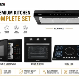 Bolesi 90cm Built-In Kitchen Set, Hob, Hood, Oven And Microwave Combo, Modern Luxury Kitchen Appliances