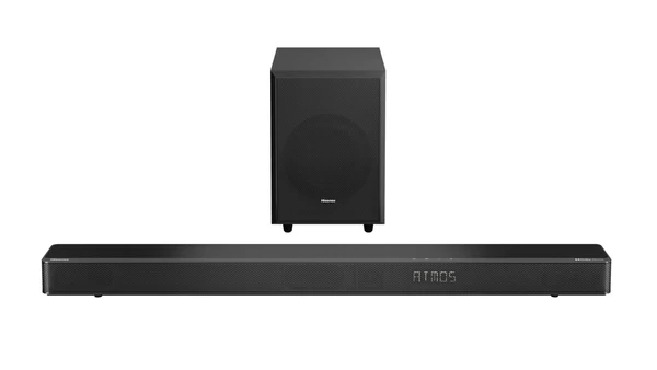 Hisense AX3120Q 3.1.2 Ch Soundbar with wireless subwoofer- Enhances your home entertainment with immersive surround sound and powerful bass for a cinematic audio experience