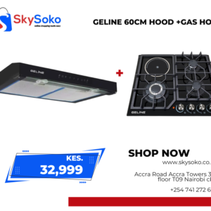 Geline 60cm undercabinet hood plus Geline 60cm 3gas 1electric gas hob