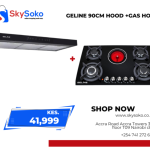 GELINE 90cm undercabinet kitchenhood plus Geline 90cm 4+1 4gas 1electric inbuilt Gas Hob