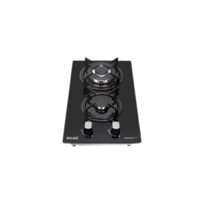 Bolesi 2 Burner Inbuilt Gas Hob Cooker – Tempered Glass Top, Black
